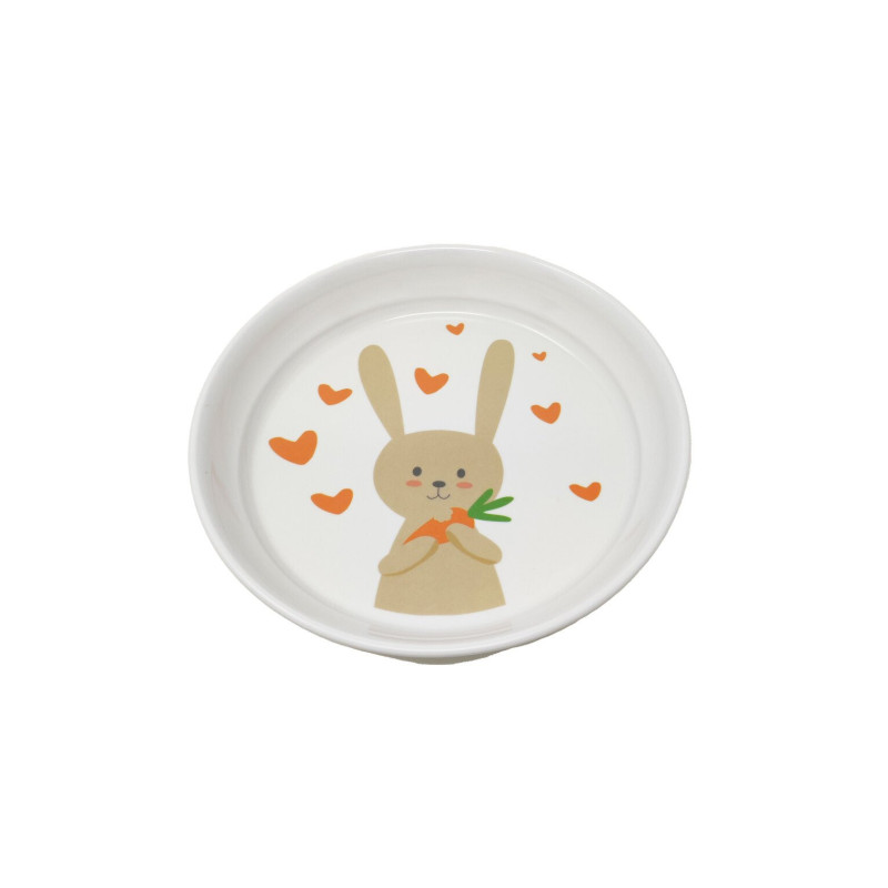 Assiette creuse mélamine lapin