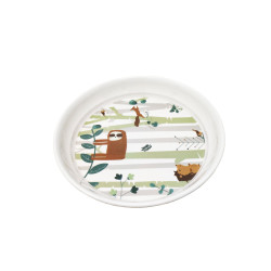 Assiette creuse mélamine animaux de la forêt