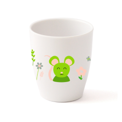 Gobelet mélamine motif 16cl souris verte