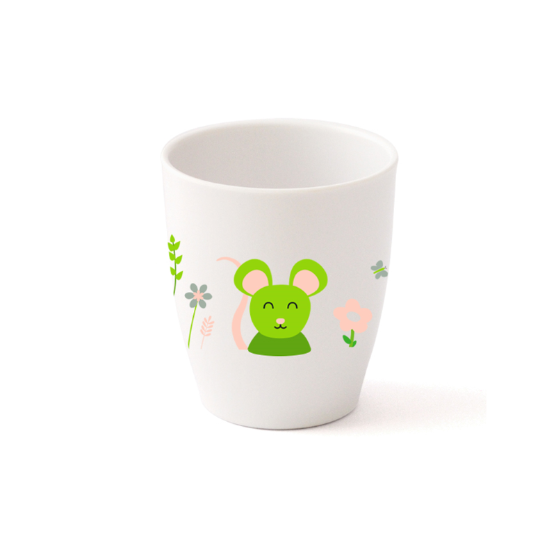 Gobelet mélamine motif 16cl souris verte