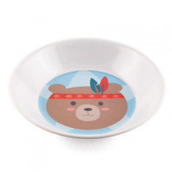 Assiette à bouillie en mélamine ourson