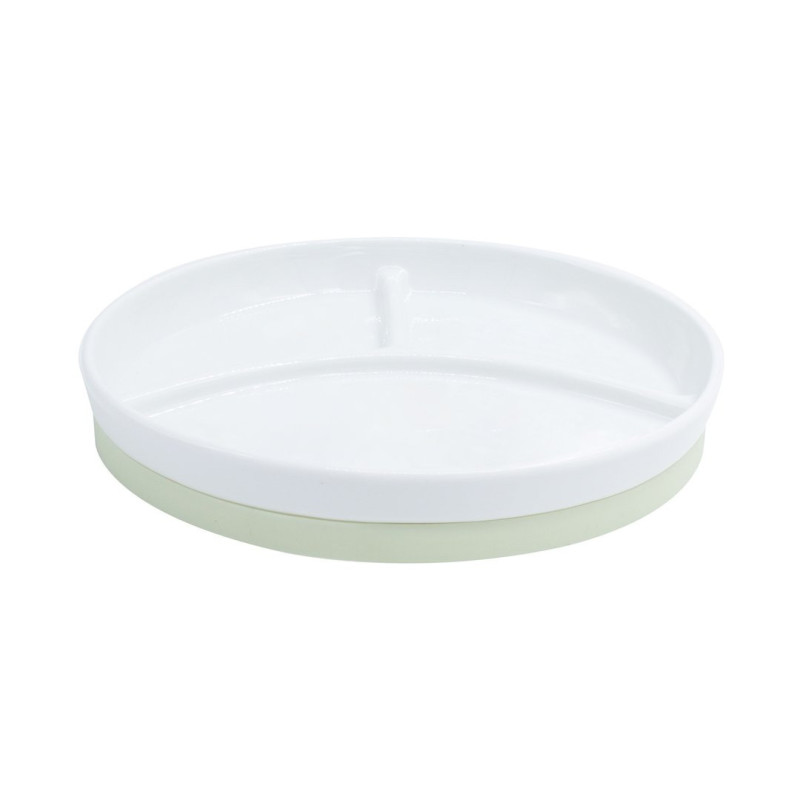 Assiette 3 compartiments antidérapante céramique