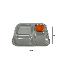 Plateau inox 4 compartiments enfant