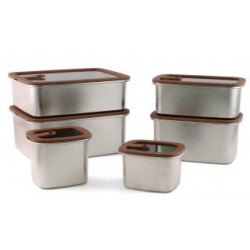 Boite de conservation - 1.4 L - Inox micro-ondable