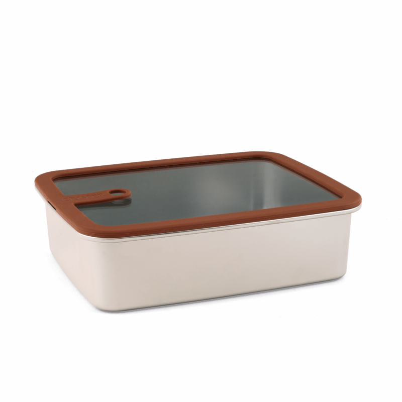 Boite de conservation - 1.7 L - Inox micro-ondable