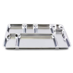 Plateau en inox - 7 compartiments