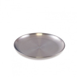 Assiette plate inox Ø 20cm