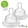 2 tétines bébé débit lent air flex 1 mois +