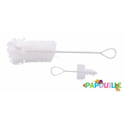 2 goupillons flexibles standards pour biberons et tétines