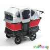 Poussette chariot quadruple kiddy bus tortue deluxe 4 places