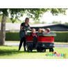 Poussette chariot quadruple kiddy bus tortue deluxe 4 places