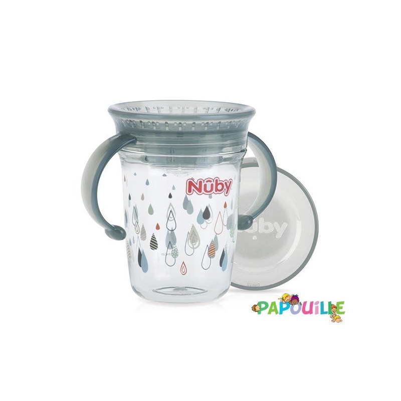 Tritan gobelet magique 360ﾰ avec anses - 240ml