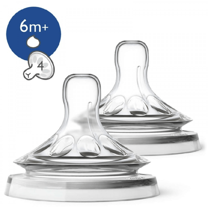 Tétine natural 6 mois et plus liquide épais avent