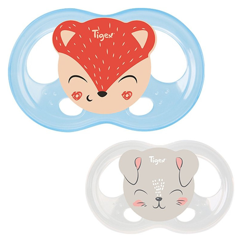 2 sucettes soft touch silicone taille 0-6m physiologique