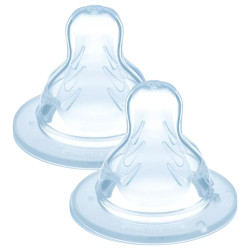 Lot de 2 tétines plates ultra-douce - Débit x