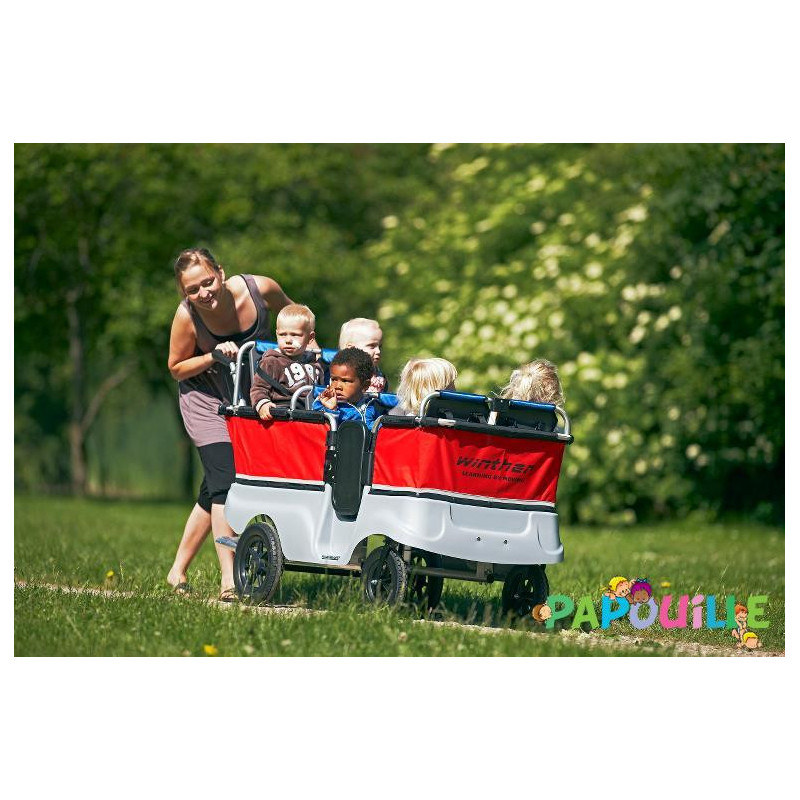 Poussette chariot bus tortue kiddy 6 places