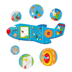 Tableau de motricité mural bébé Avion