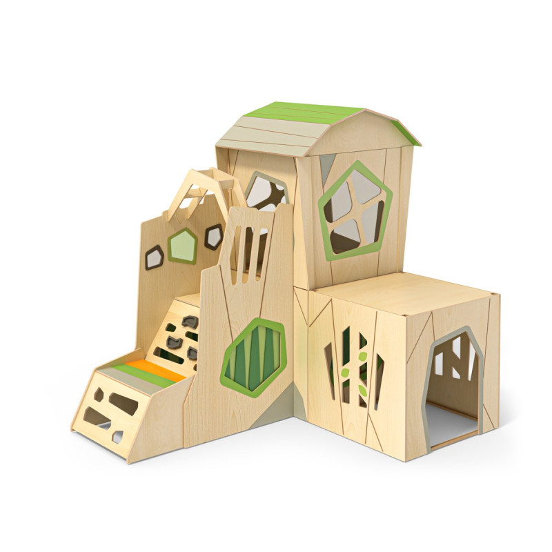 “Owlaf” Playhouse. 4-piece corner combination