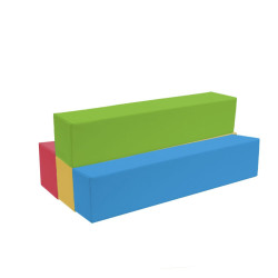 Lot de 4 madriers en mousse pvc l.80 x h.20 cm assortis