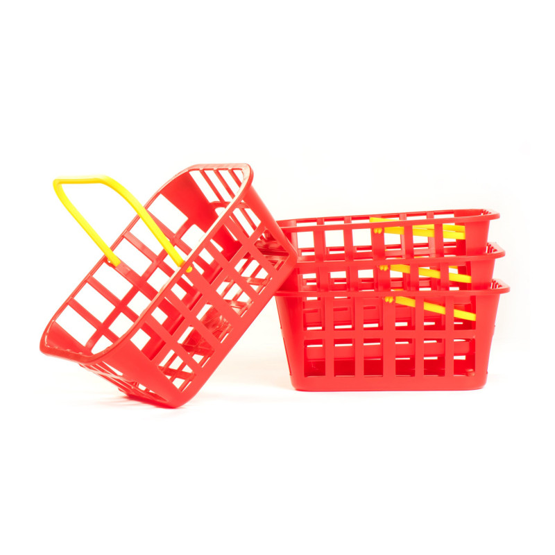 Set de 4 paniers rouge