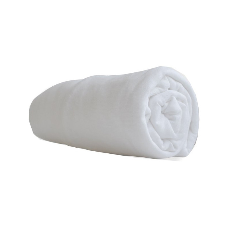 Drap housse jersey 50x100cm blanc