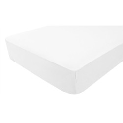 Drap housse jersey imperméable 60 x 120 cm blanc