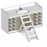 Escalier pliable en bois pour plan de change enfant