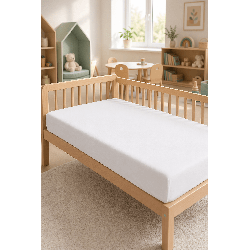 Drap housses polycoton jersey blanc 60 x 120 cm