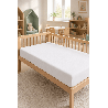 Drap housses polycoton jersey blanc 60 x 120 cm