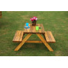 Table de pique-nique extérieur bois enfant