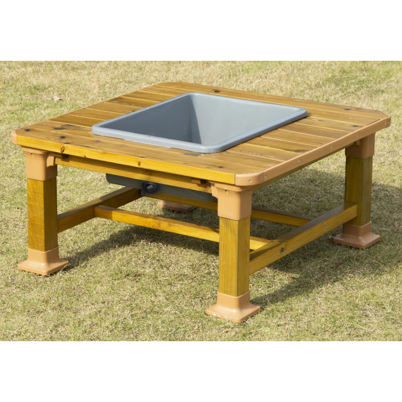 Table d'extérieur sable et eau, carrée