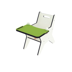 Fauteuil avec tablette amovible T0 Jaune
