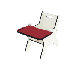 Fauteuil avec tablette amovible T0 Rouge