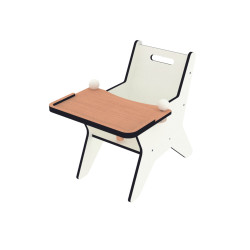 Fauteuil avec tablette amovible T0 Hêtre