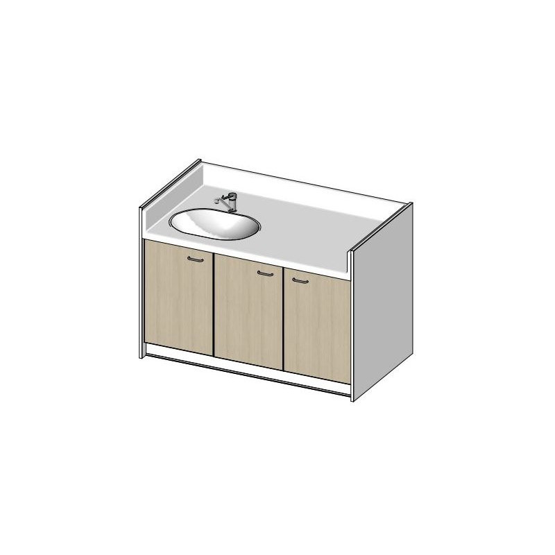 Meuble à langer 1 cuve - 1500(L)x850(Pf)mm