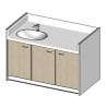 Meuble à langer 1 cuve - 1500(L)x850(Pf)mm