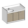 Meuble à langer 1 cuve - 1500(L)x850(Pf)mm