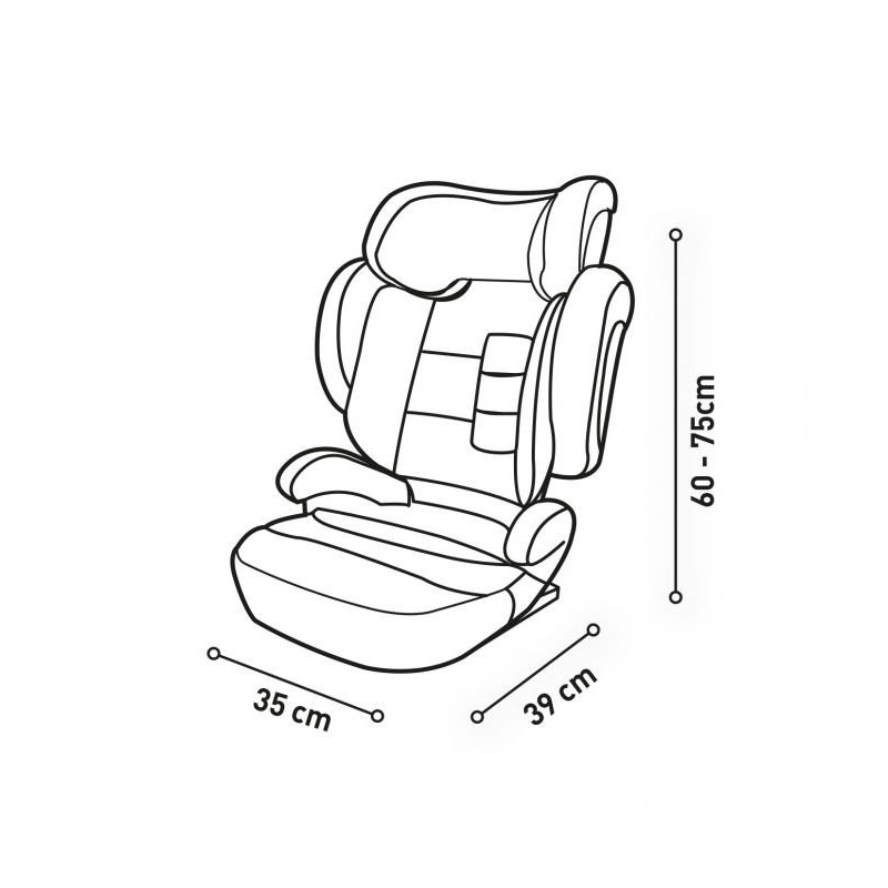Siège auto isofix - 100 cm à 150 cm - GP 2/3 - R129