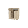 Meuble à langer avec escalier et porte