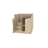 Meuble à langer avec escalier et porte