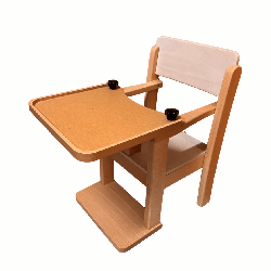 Chaise en bois avec tablette - T00
