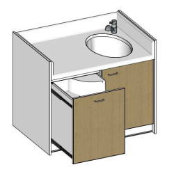 Table à langer avec 1 baignoire- 1200(L)x850(Pf)mm