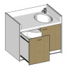 Table à langer avec 1 baignoire- 1200(L)x850(Pf)mm