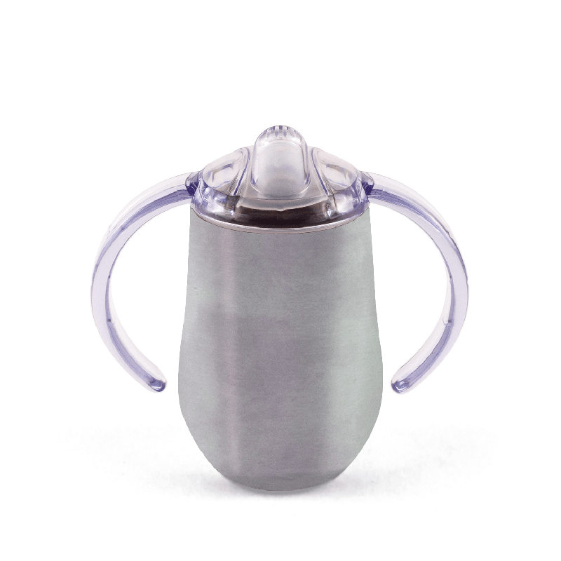 Tasses à anses INOX 30 cl avec couvercle a bec fixe