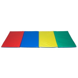 Tapis de sport enfant pliant pvc 200x100x3cm multi-colors