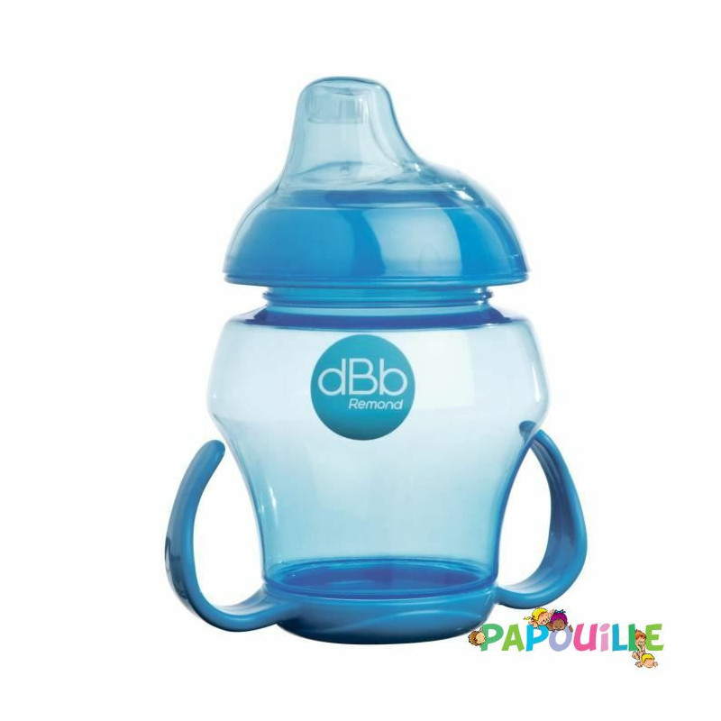 Tasse à bec souple ergonomique 250ml baby bleu