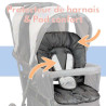 Poussette double bébé légère compacte