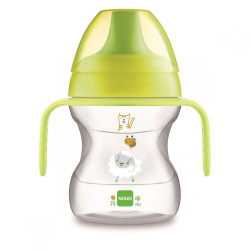 Tasse d'apprentissage 190 ml - bec souple/évolutif avec anses