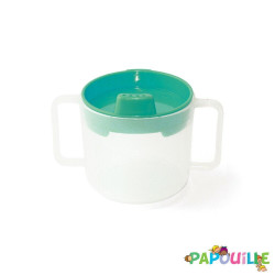 Tasse à bec droit avec couvercle 20cl bleu