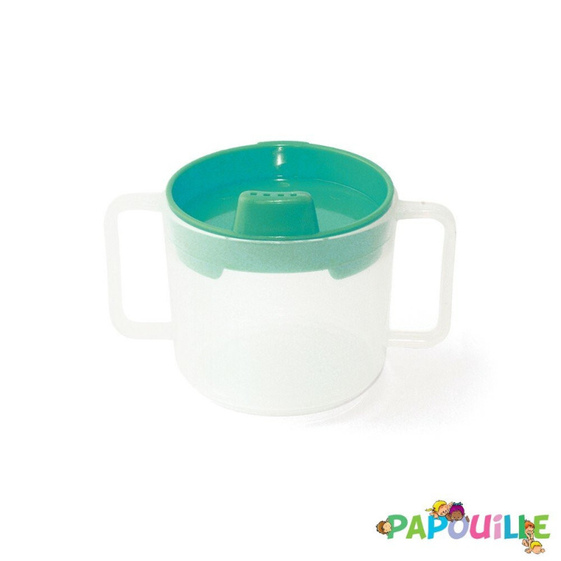 Tasse à bec droit avec couvercle 20cl bleu